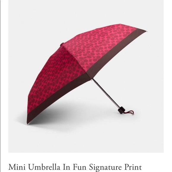 Coach Accessories - NWT Coach Signature Print Mini Umbrella